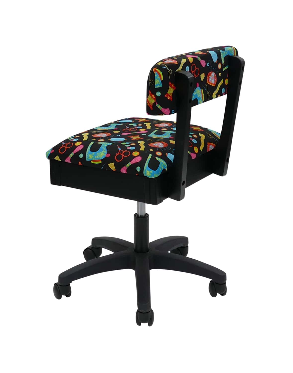 Arrow H7013B Hydraulic Chair in Riley Blake Black Upholstery